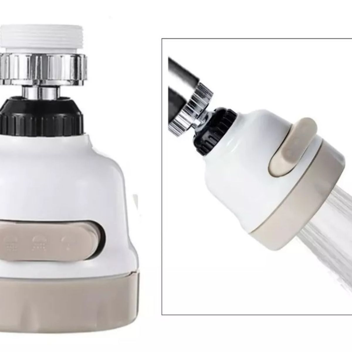 IRM - Filtro Agua Ahorro Llave Hogar, Cocina, Grifo 3 Modos 360°