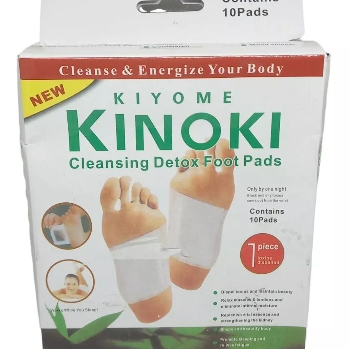 GENERICO - Parche Desintoxicante Kinoki Mejora Sueño Dolor Pack x10 Unidades