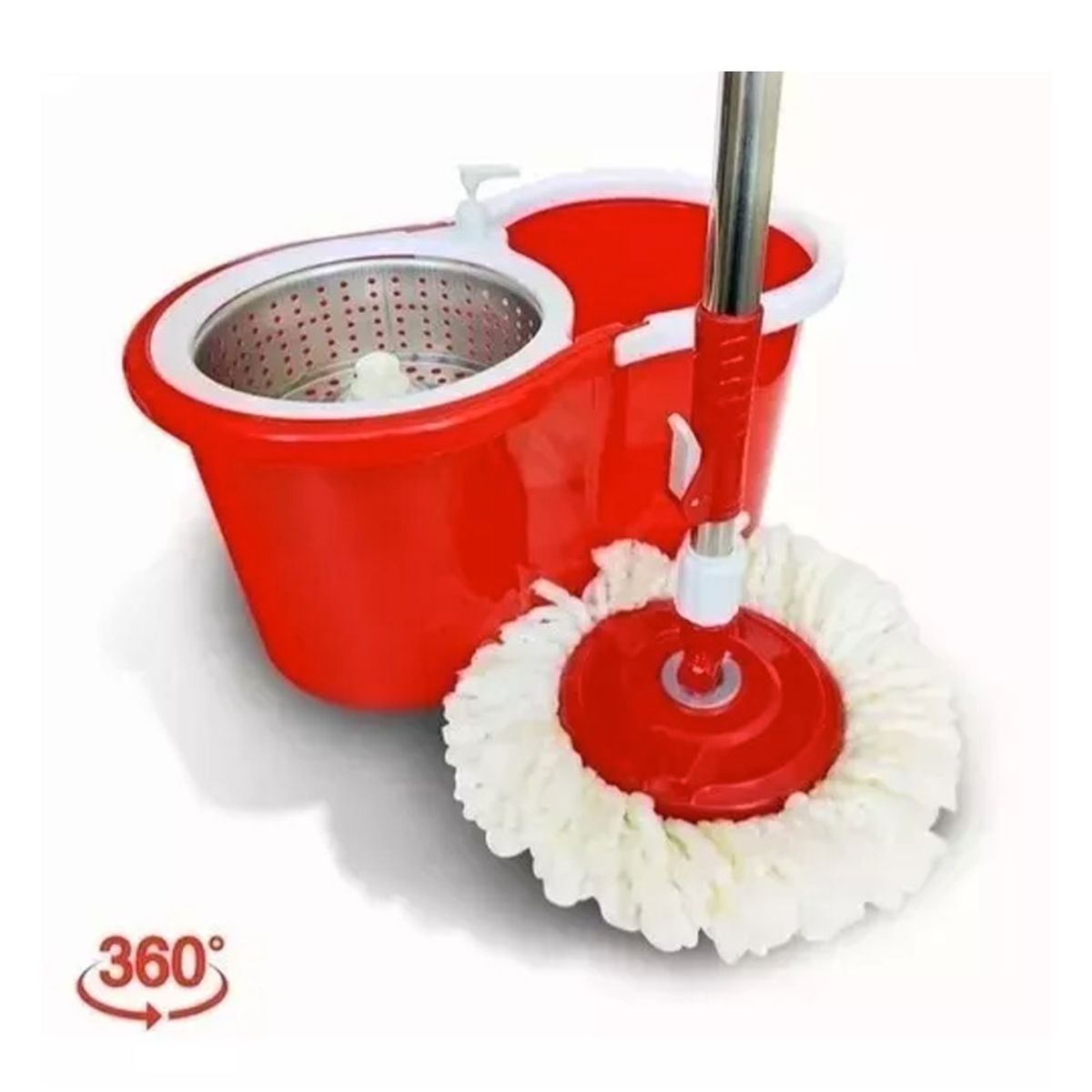 GENERICO - Mopa Trapeador Giratoria 360° Balde Canasto Y Dos Repuestos