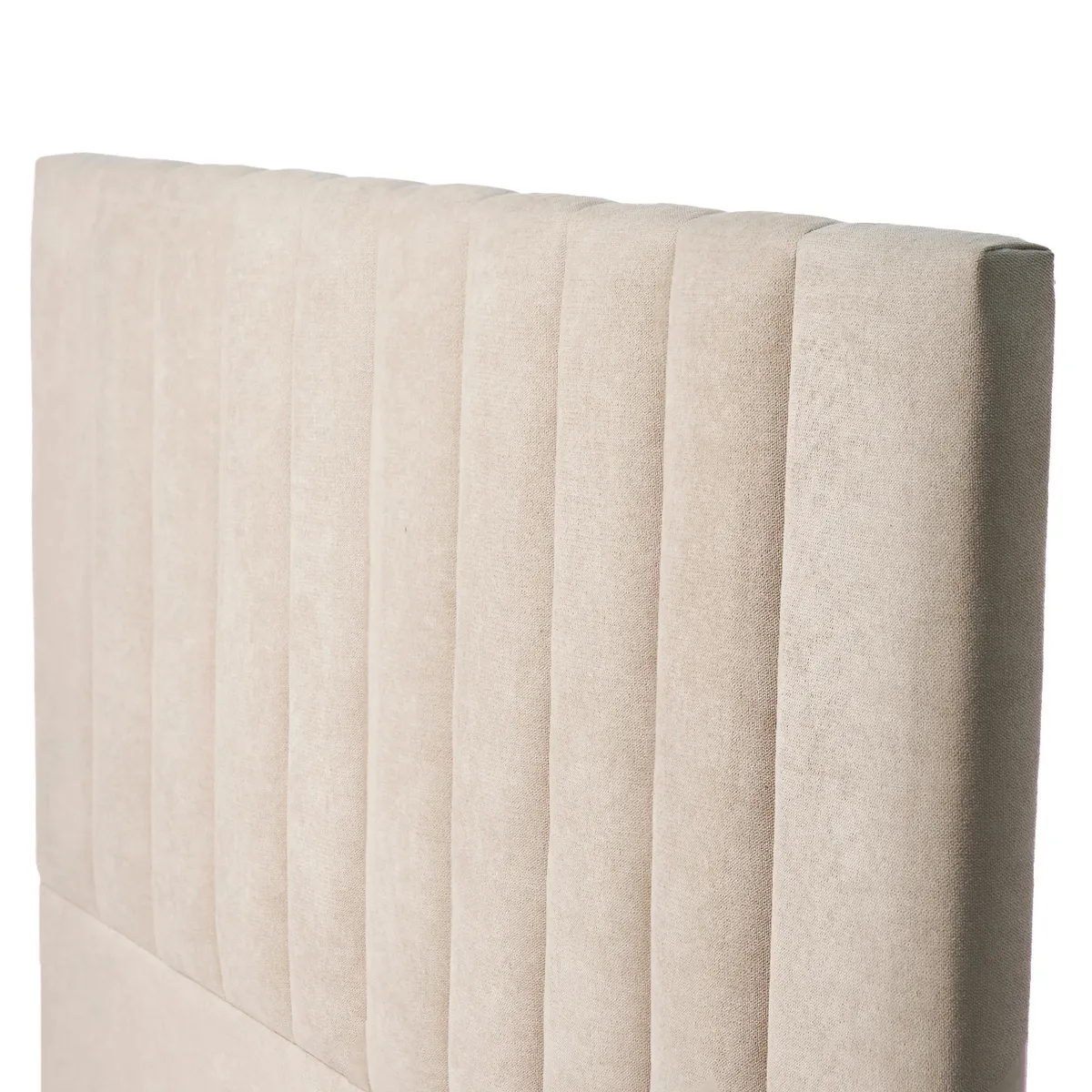 KABECEROS - RESPALDO TUBULAR - 2 PLAZAS - VELVET COLOR BEIGE
