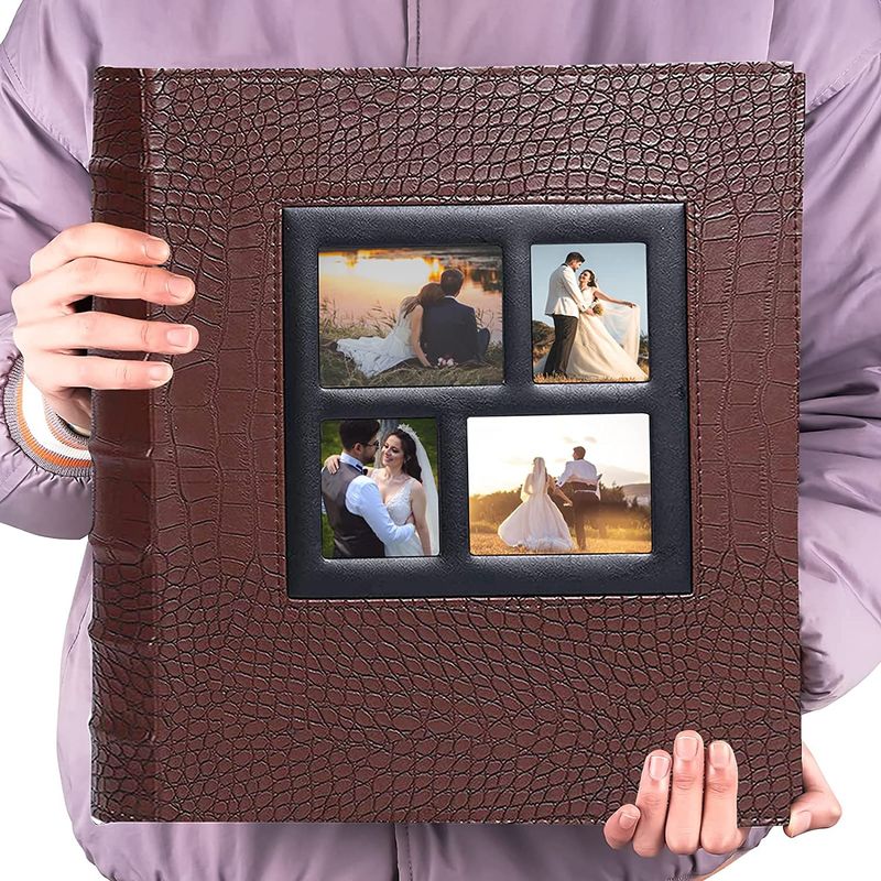 BLUEDREAMER - Álbumes De Fotos Familiares Boda Cuero Con 500 Hojas 4x6''