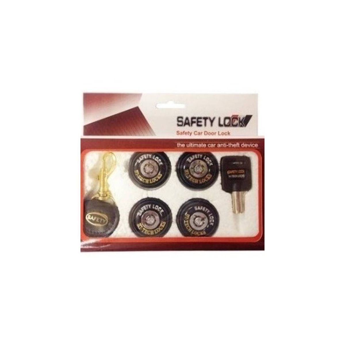 U BUY - Set 4 Chapas De Seguridad Para Vehiculos Incluye Llavero