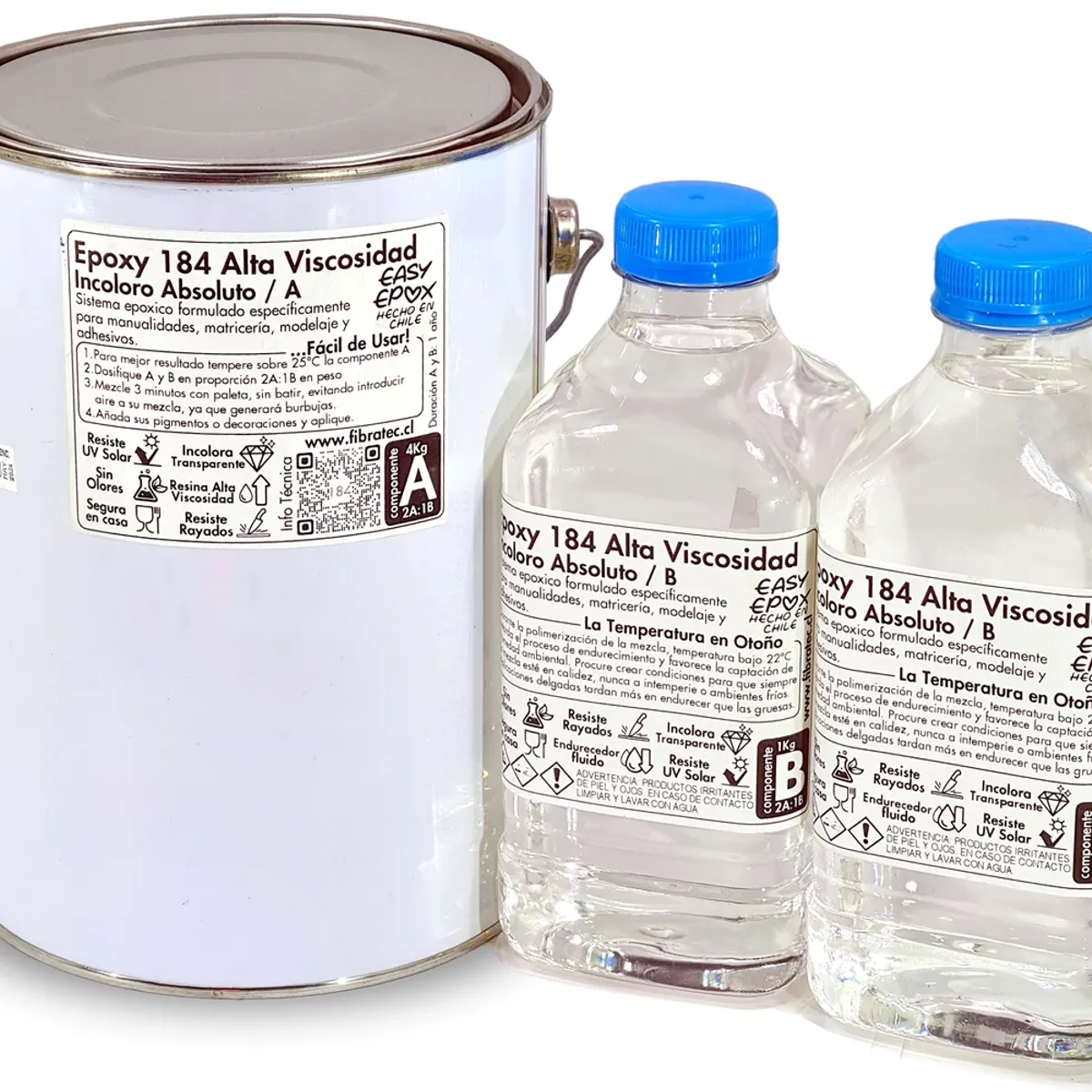 EASY EPOX - Resina Epoxica Alta Viscosidad 6 Kg Transparente Incolora
