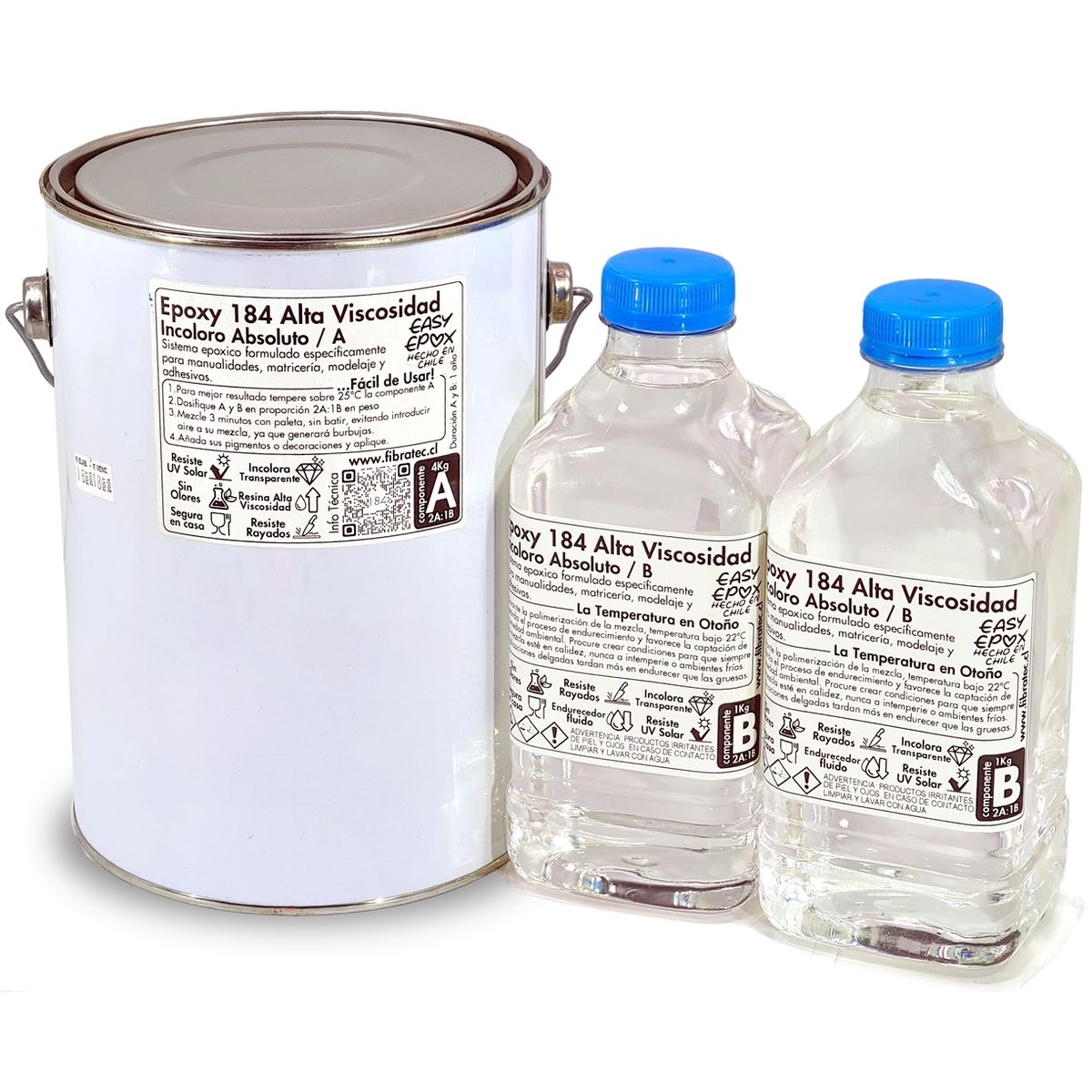 EASY EPOX - Resina Epoxica Alta Viscosidad 6 Kg Transparente Incolora