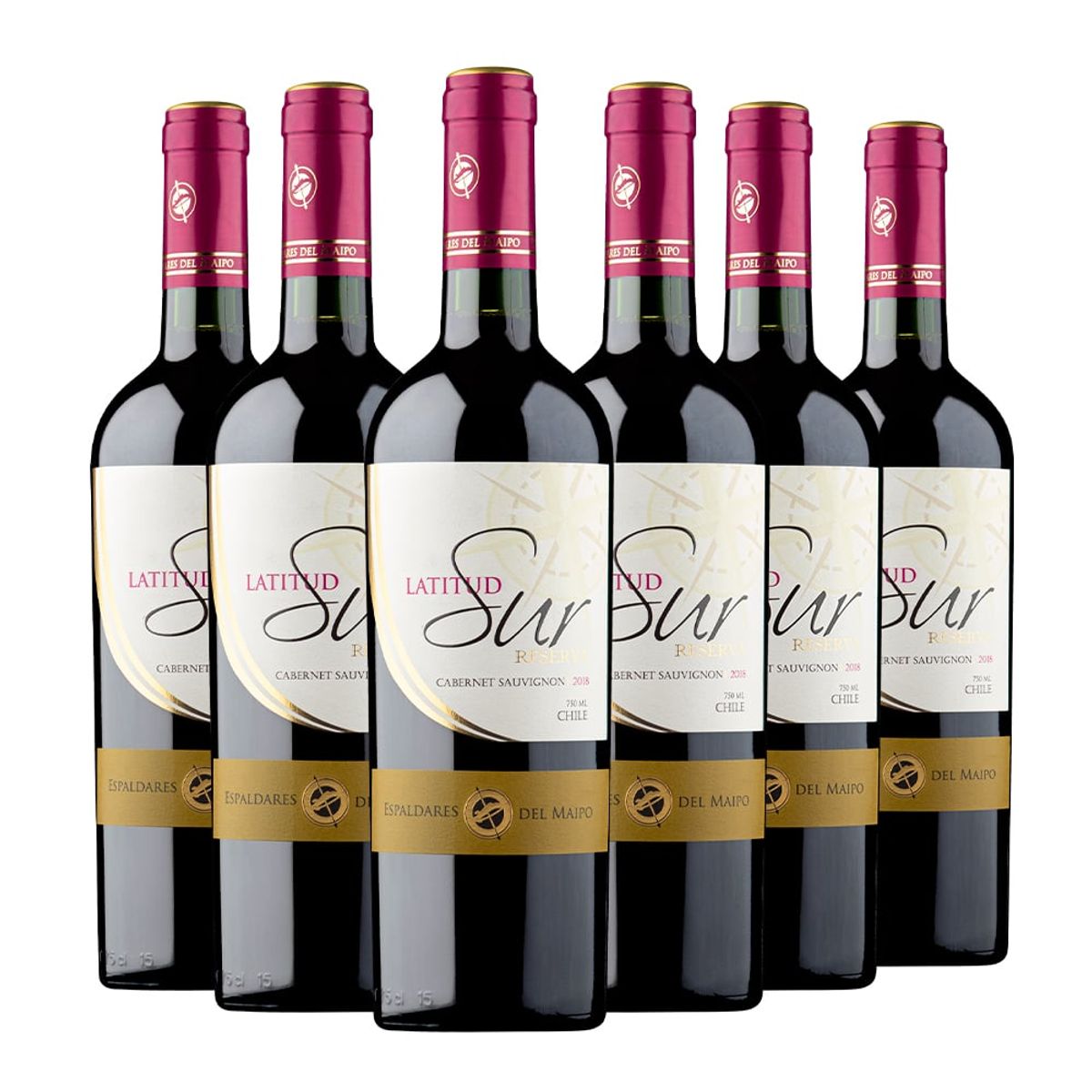 VINA ESPALDARES DEL MAIPO - CAJA X 6 VINOS LATITUD SUR RESERVA CABERNET SAUVIGNON
