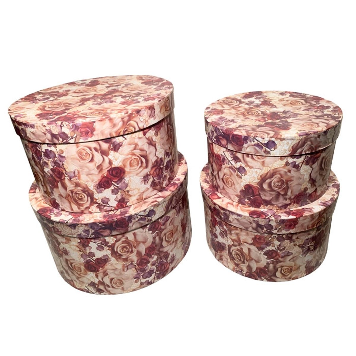 BRIC - Cajas diseño flores set de 4.