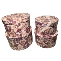 Cajas diseño flores set de 4