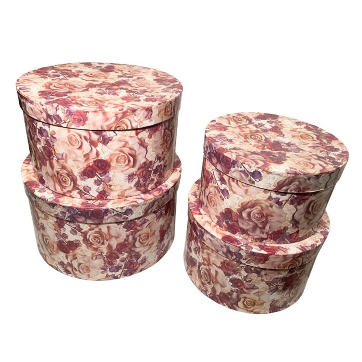 BRIC - Cajas diseño flores set de 4.