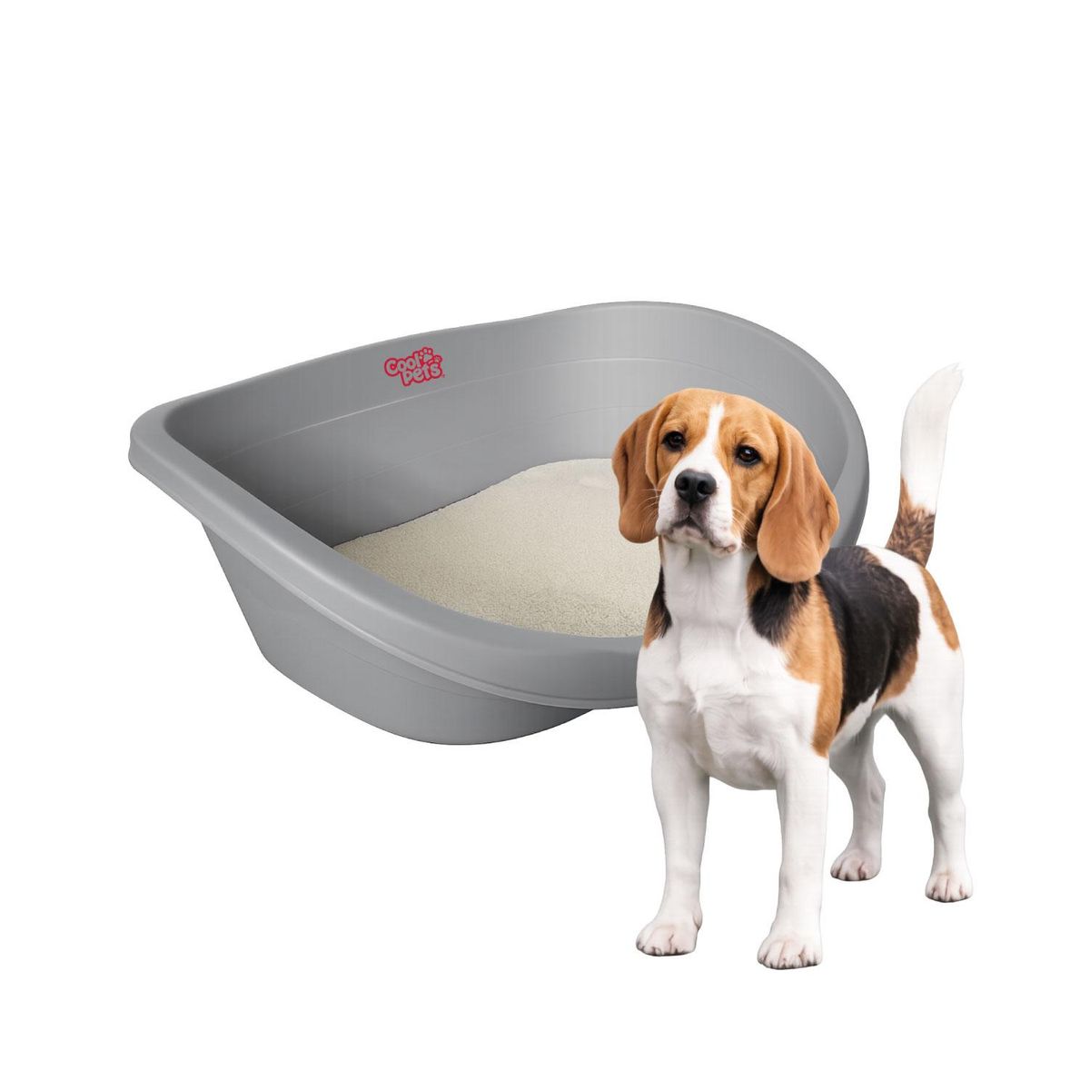 COOL PETS - Cama De Mascota Con Cojín M Gris 62×43.2×22.5 Cms Coolpets
