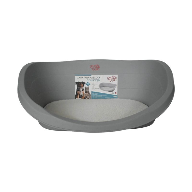 COOL PETS - Cama De Mascota Con Cojín S Gris 49×34.3×18.5 Cms Coolpets