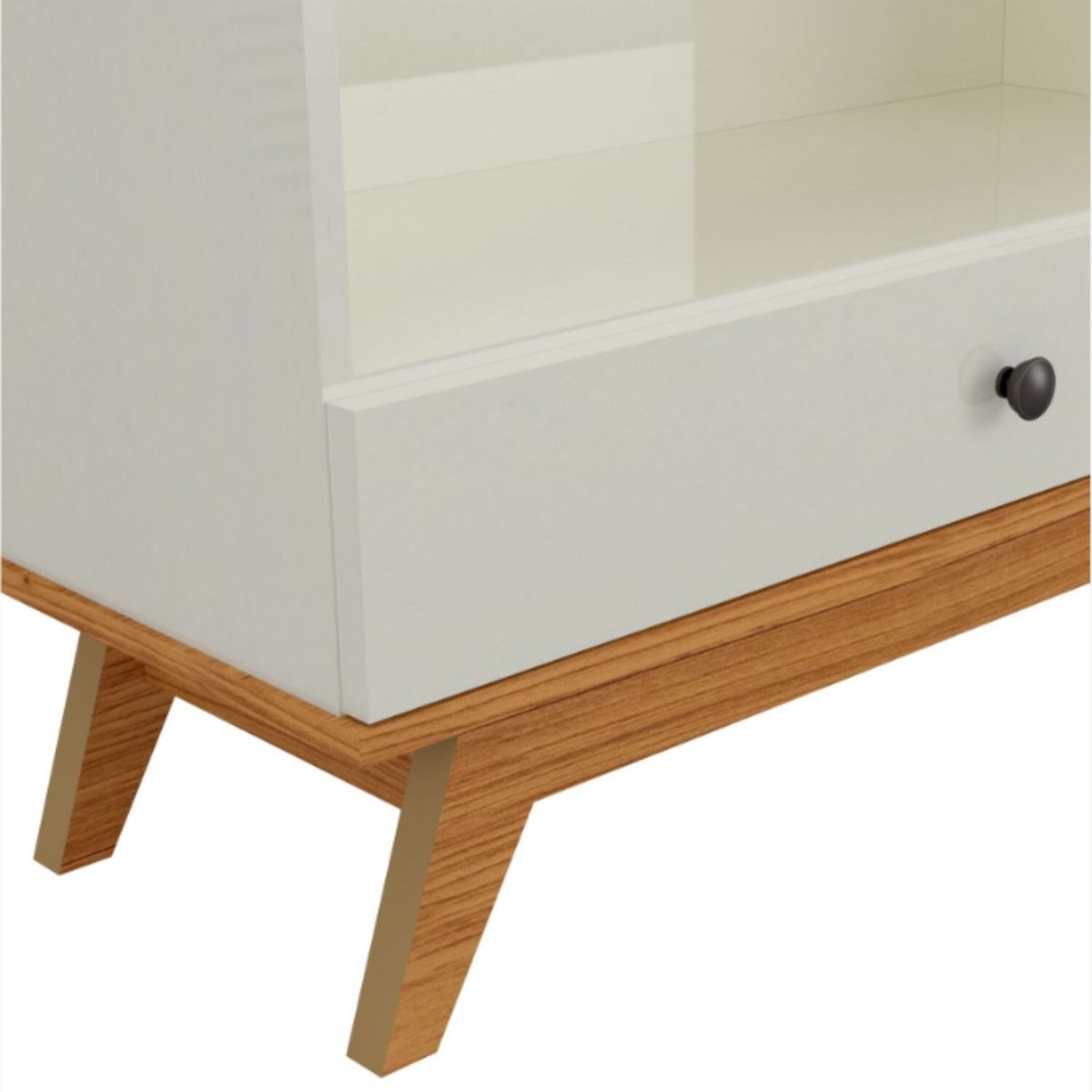 ROCA - Estante Recife 1 Cajón Blanco-Canela