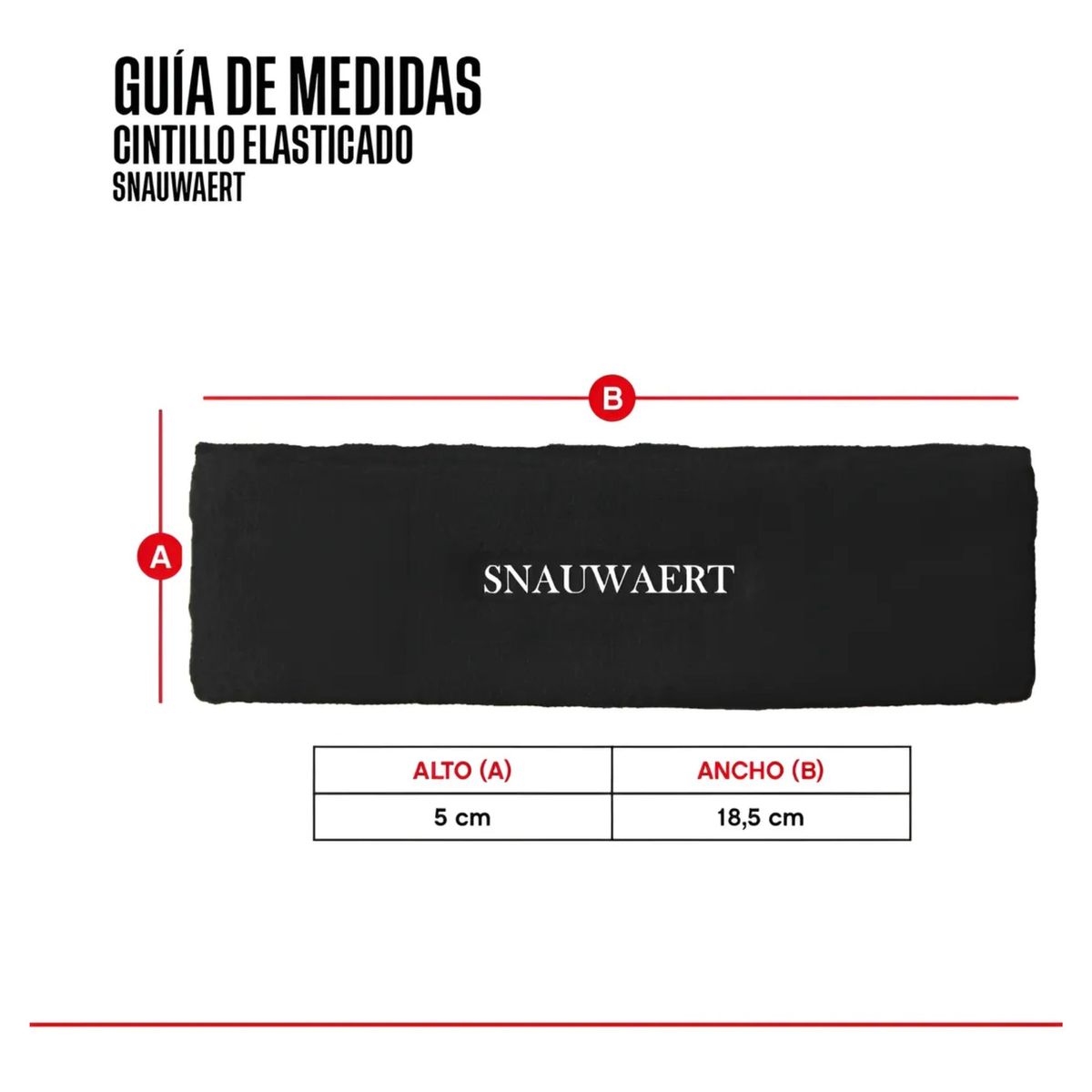 TRAINING PRO - Cintillo Deportivo Elasticado Negro