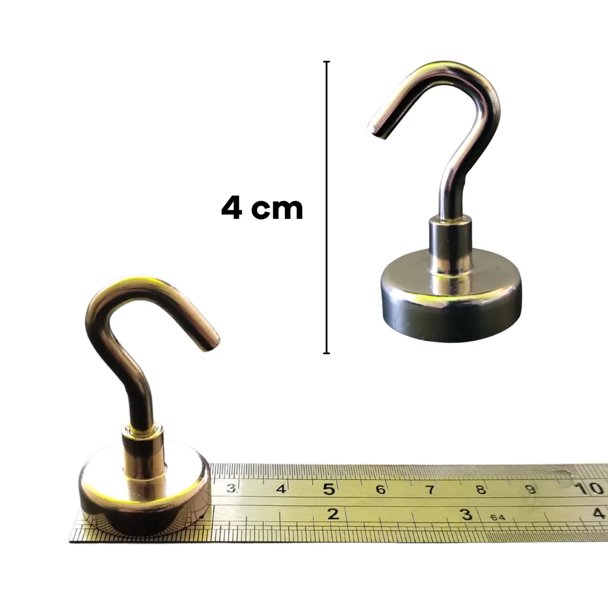 GENERICO - Iman Neodimio Magnetico  Tipo Garfio Gancho 1UND Carga 20kg