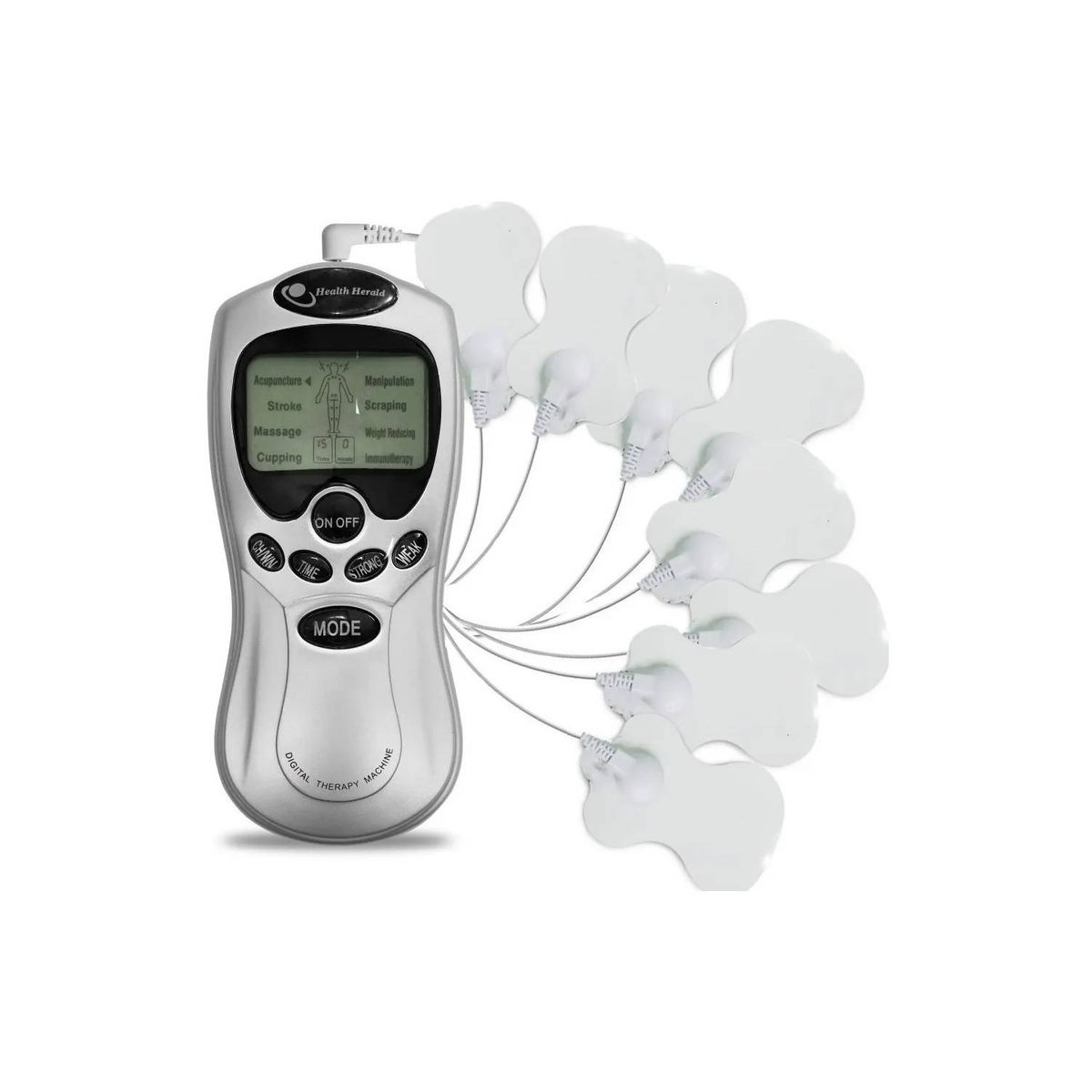 GENERICO - Electrofisico Electroestimulador Tens Masajeador 8 Parches