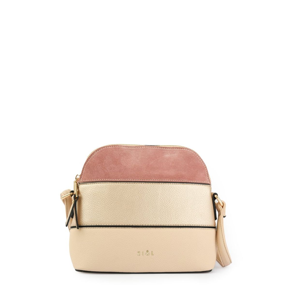 ZIOL - Cartera bandolera lourd pequeña beige