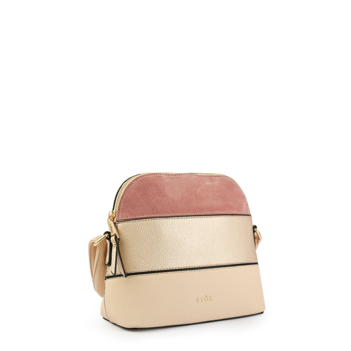 ZIOL - Cartera bandolera lourd pequeña beige