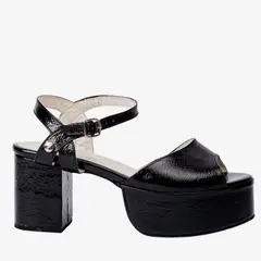 LEANDRA OMEGNA - SANDALIAS ROMEO BLACK - Negro