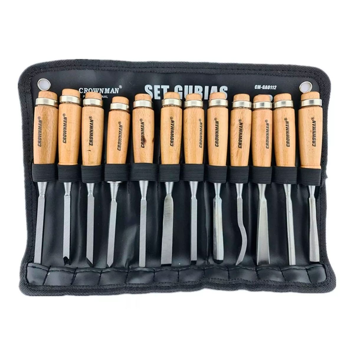 GENERICO - Juego De Cinceles Para Tallar Madera Gubia 12 Pieza Crownman
