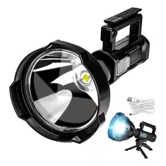 ESHOPANGIE - Linterna Led Largo Alcance Recargable Usb Trípode W5120