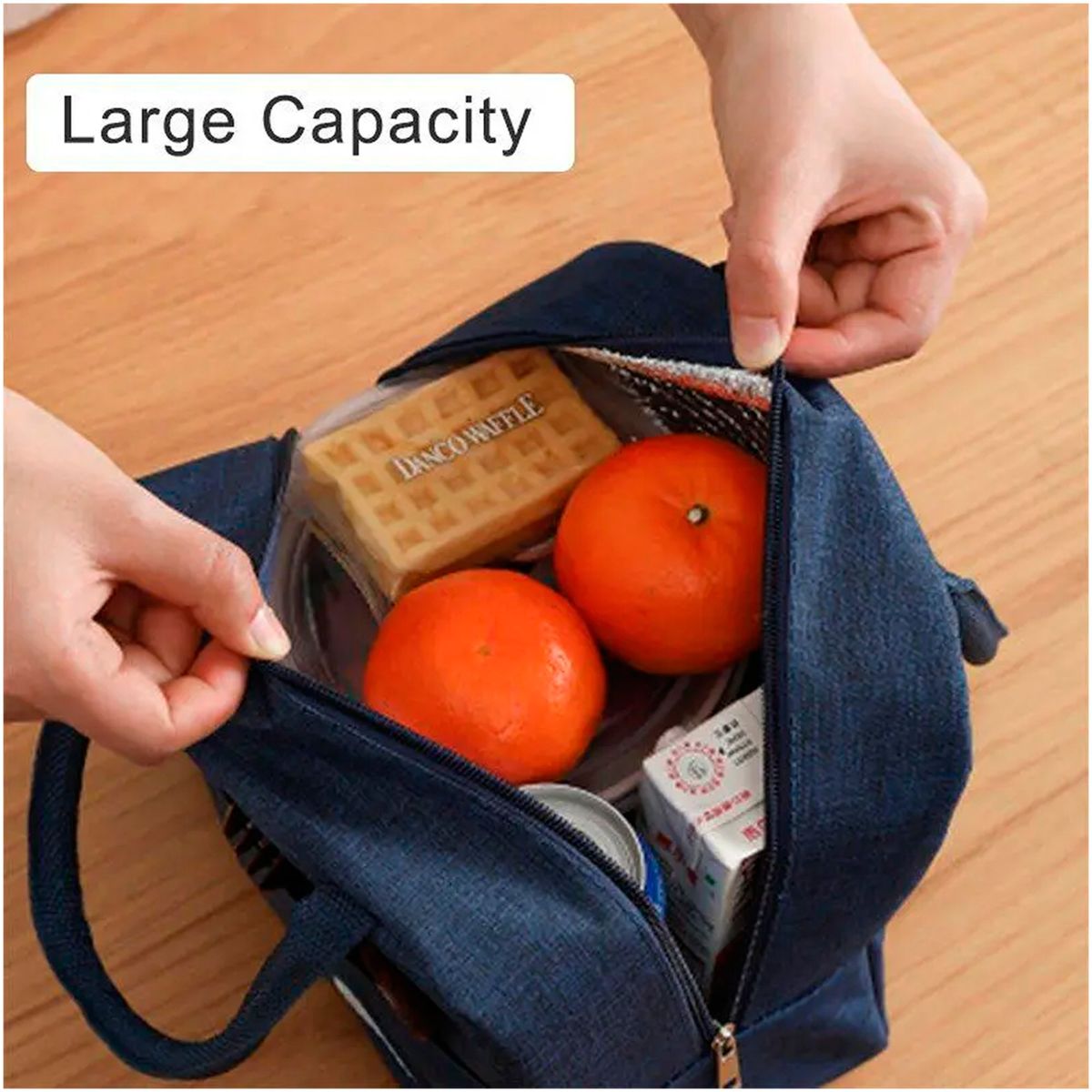 ESHOPANGIE - Lonchera Bolsa Termica Colación Almuerzo Portatil Unisex Azul