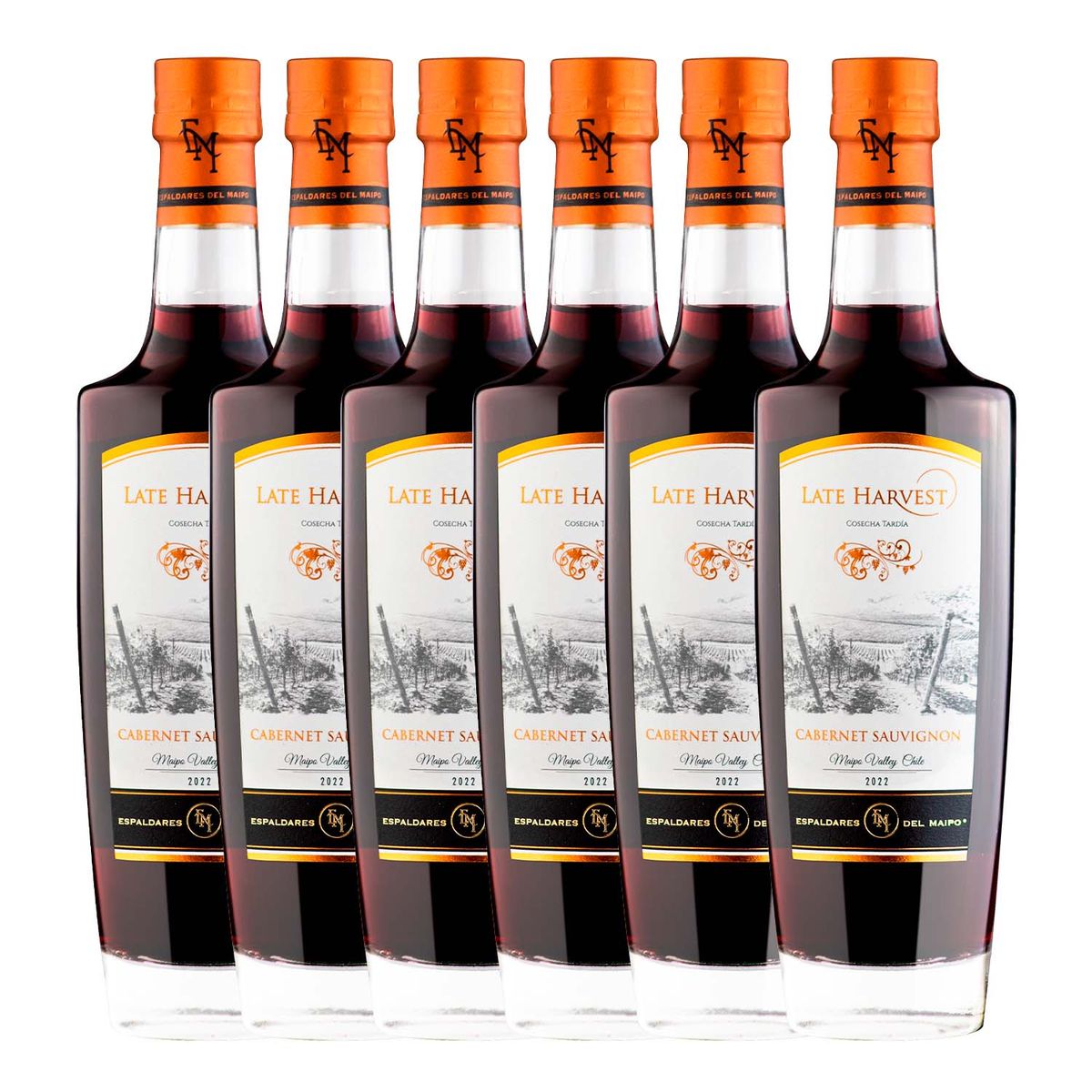 VINA ESPALDARES DEL MAIPO - CAJA X 6 VINOS LATE HARVEST CABERNET SAUVIGNON DULCE