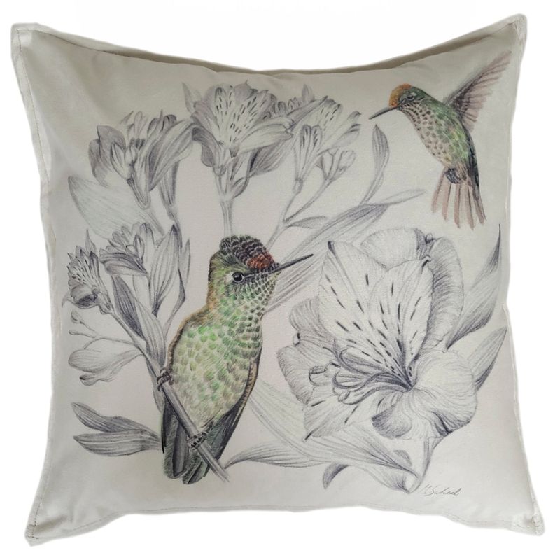 MARGARITA SCHEEL BY CASA ALVARINHO - FUNDA COJÍN VELVET ENCANTO PICAFLORES 45X45