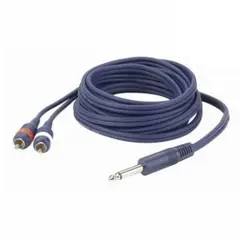 DAP AUDIO - CABLE AUDIO 6.3MM ST A 2RCA M. 1.5METROS