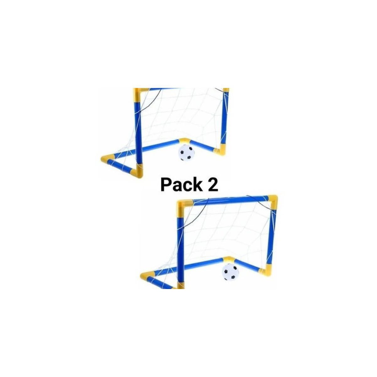 U BUY - Pack 2 Mini Arco De Futbol Grande Pvc Armable + Accesorio