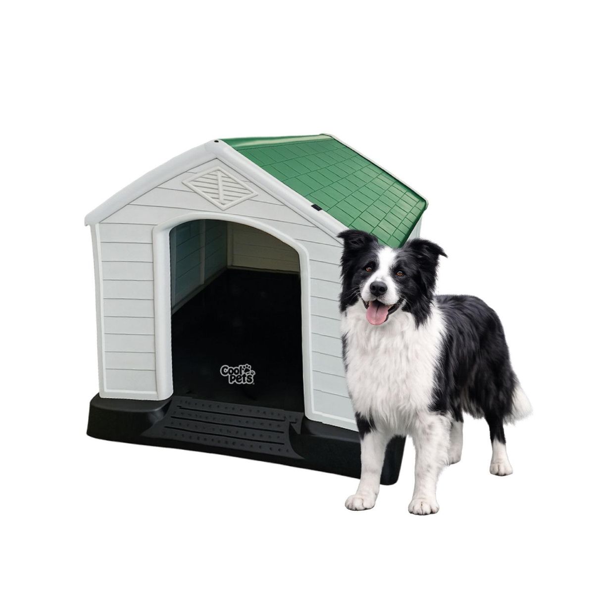 COOL PETS - Casa Para Perro Grande Verde 87.7x78.5x81.5 Cms Coolpets