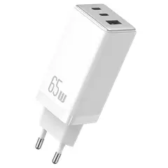 TECMASTER - Cargador Power Delivery 65W Ultra Rápido Multi Puertos SEC - Blanco