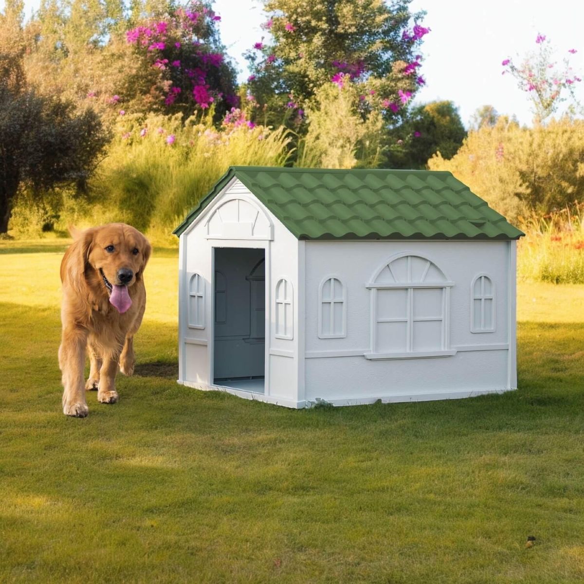 COOL PETS - Casa Para Perro Grande Verde 98.2x84.2x82 Cms Coolpets