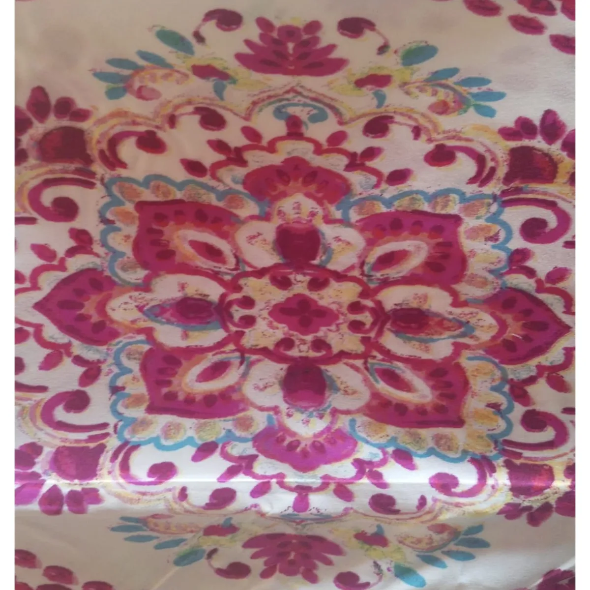 GENERICO - Juego de Sábanas King Mandala Magenta 2.5 Plazas