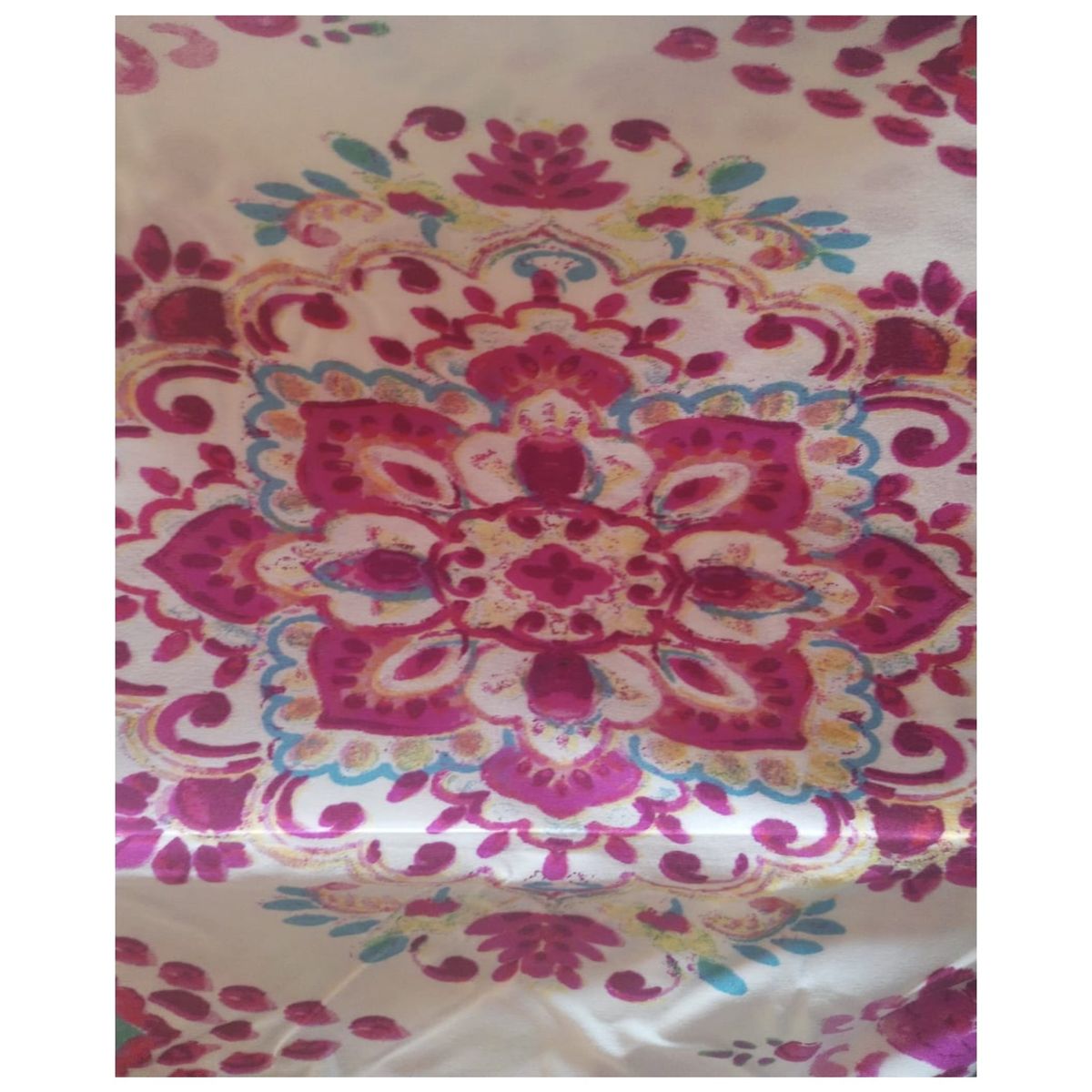 GENERICO - Juego de Sábanas King Mandala Magenta 2.5 Plazas