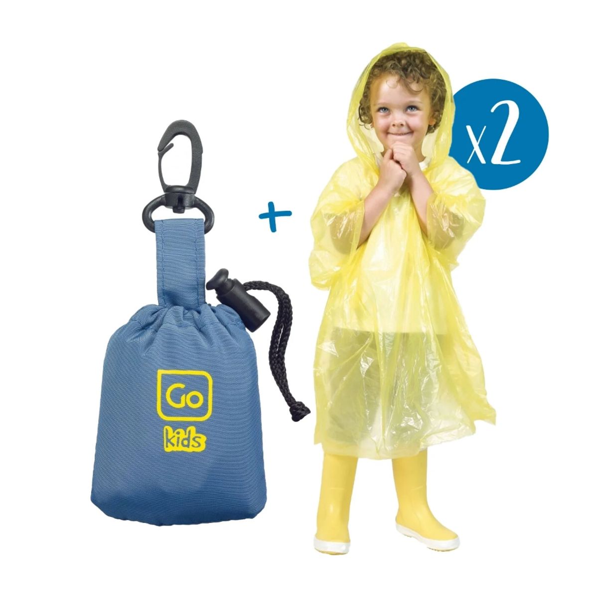 GO TRAVEL - DOS CAPAS DE AGUA NINOS MAS BOLSITO