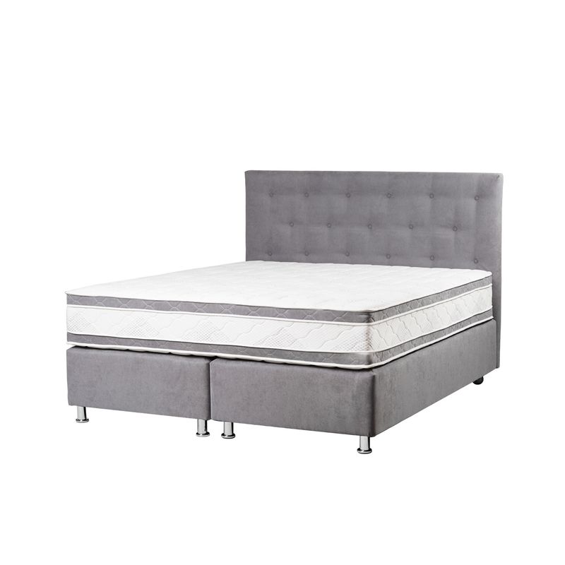 SPOMO - Box Americano Excelsior King Capitoné Grafito con láminas Látex