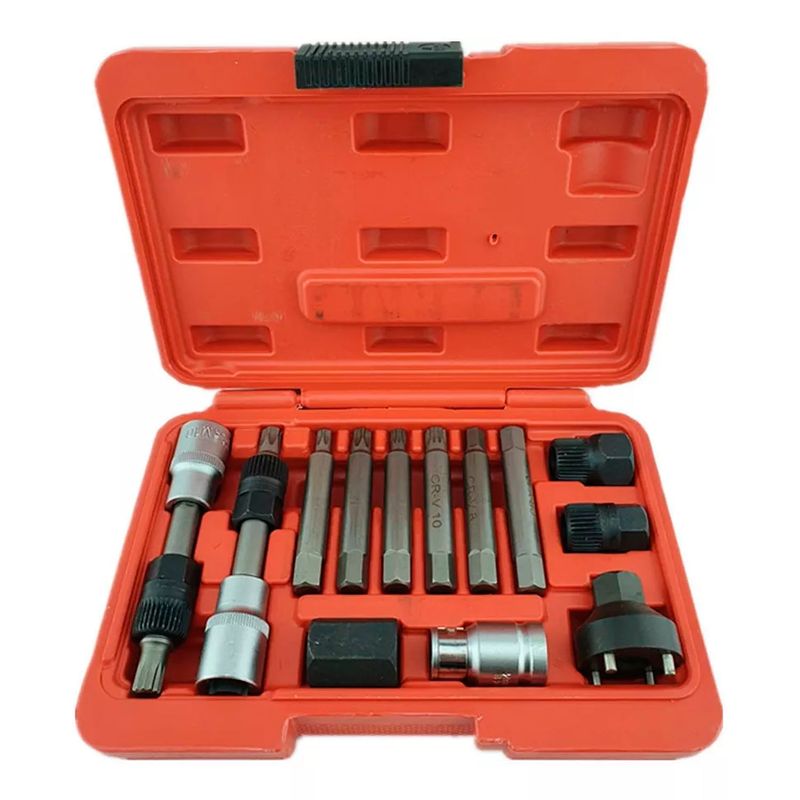 GENERICO - Puntas Dados Extractor Poleas Alternador 13 Piezas Universal