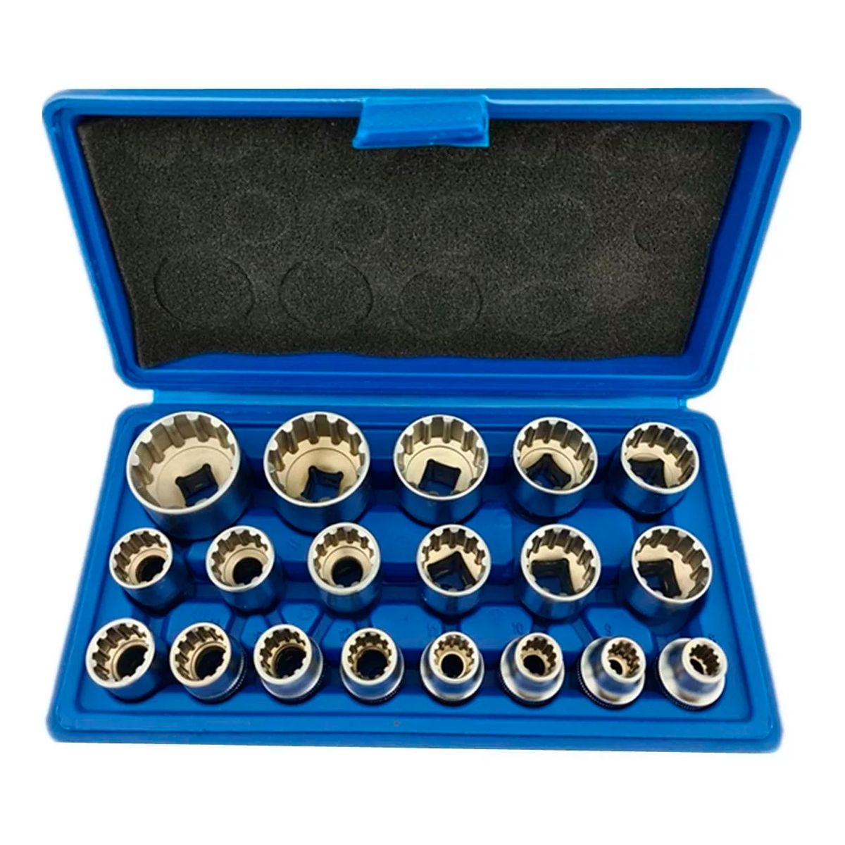 GENERICO - Kit Set Juego Dados Poligonales 1/2 PuLG 19 Piezas Crownman