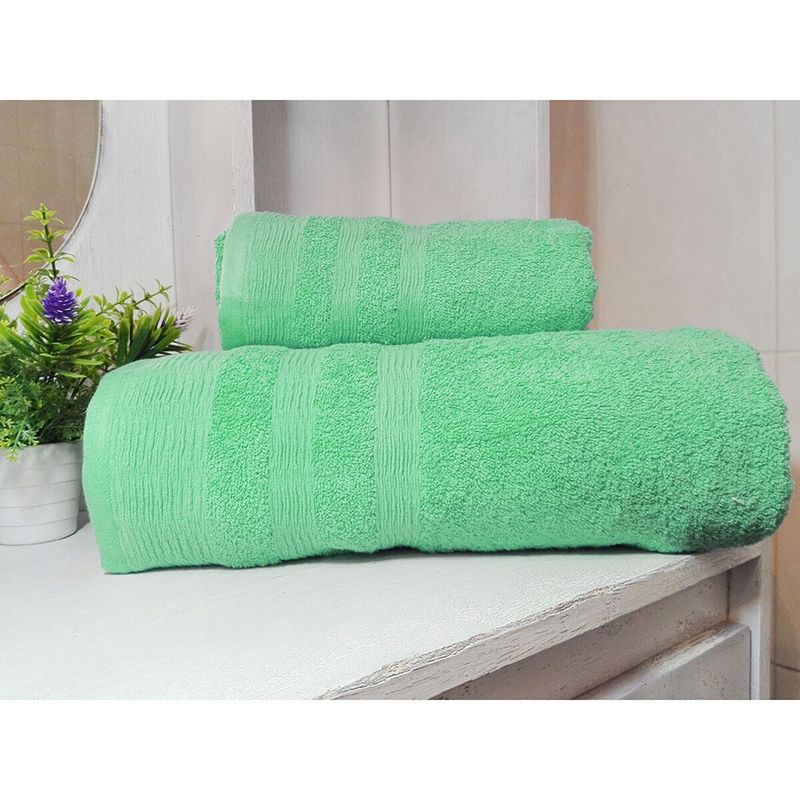 CANNON - Toallas Illusions Verde Manzana Set 2 (toalla De Cuerpo +mano)
