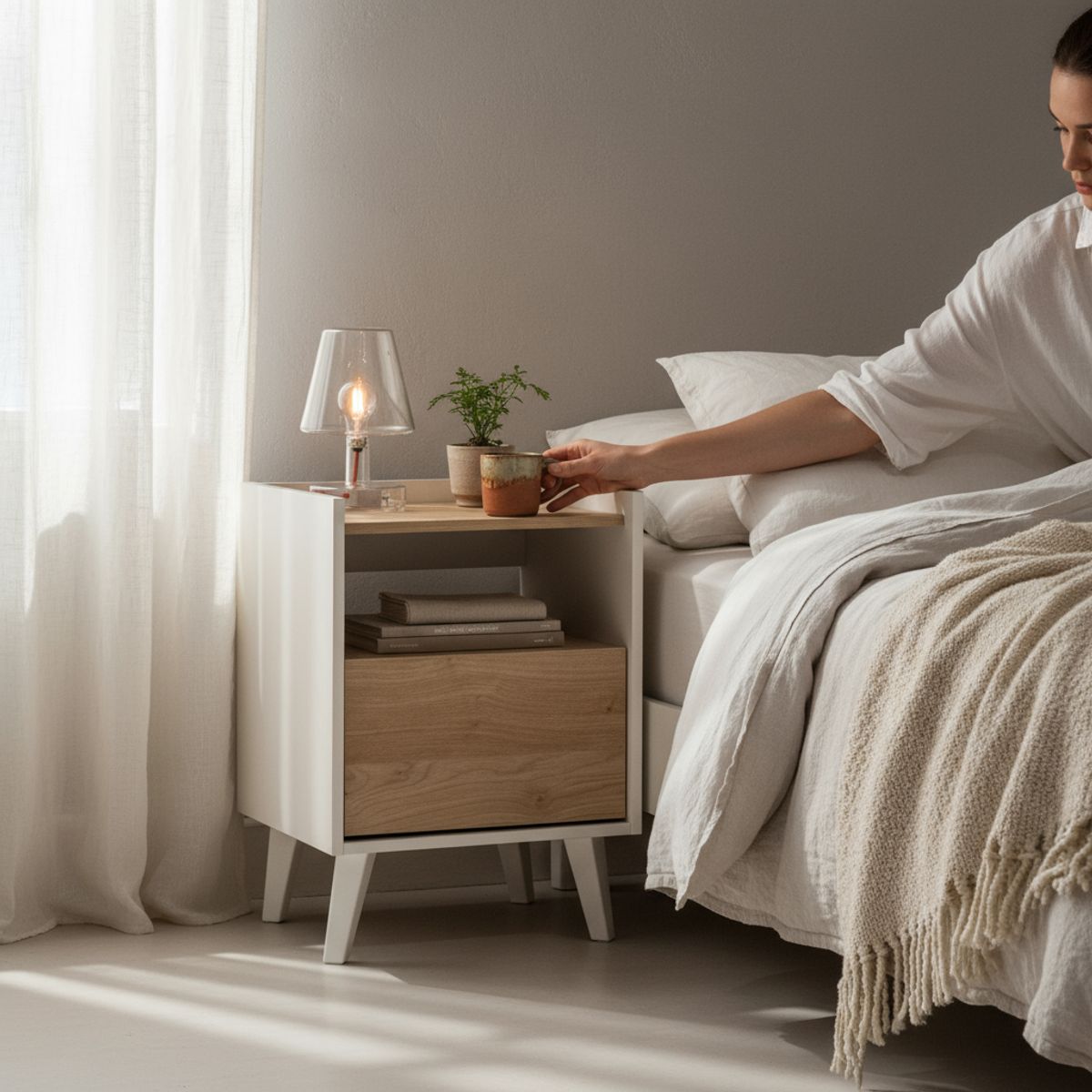 MEDULAR - Velador Pop blanco Medular