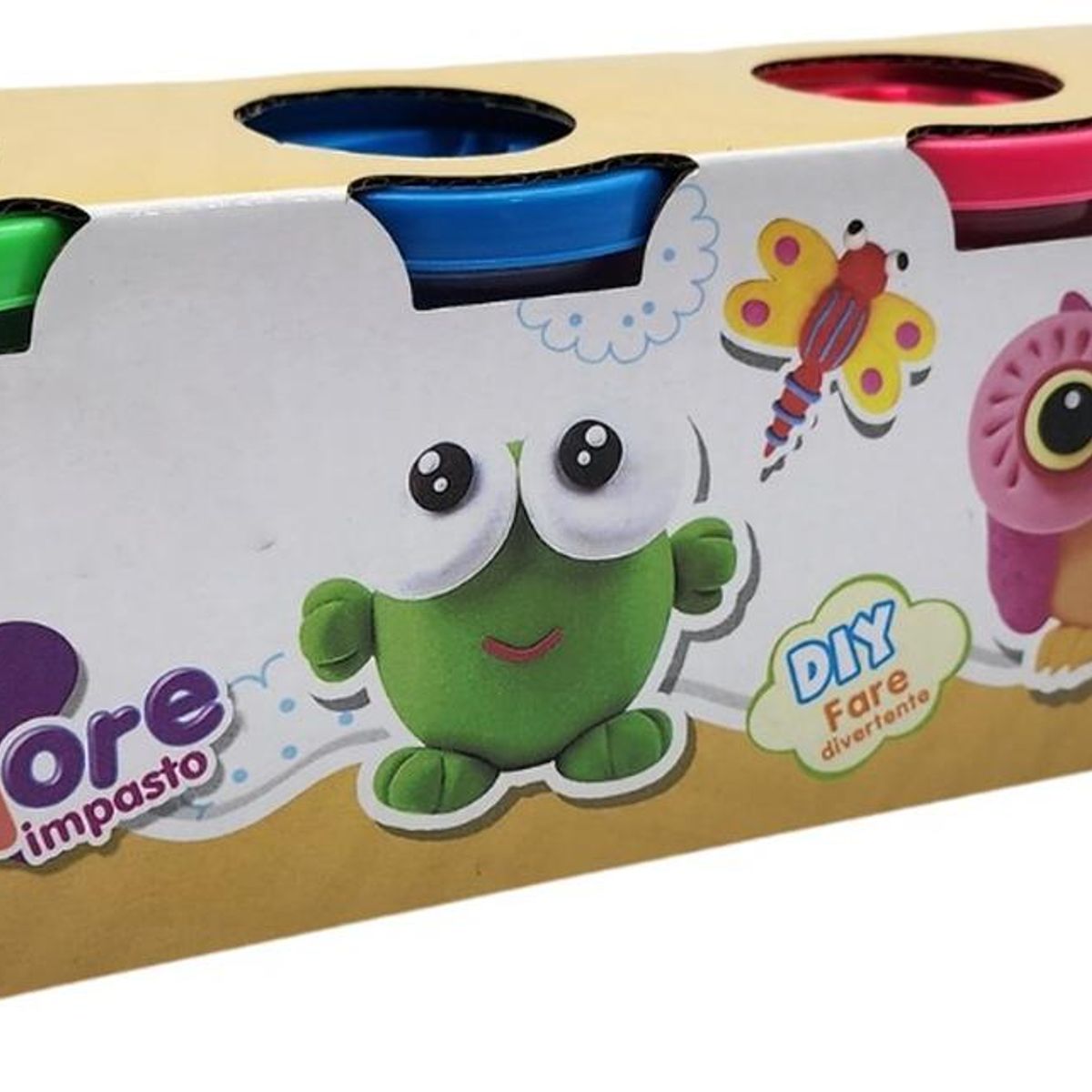 GENERICO - Set De Masas 4 Colores Latas Plasticina Didactica Plastilina