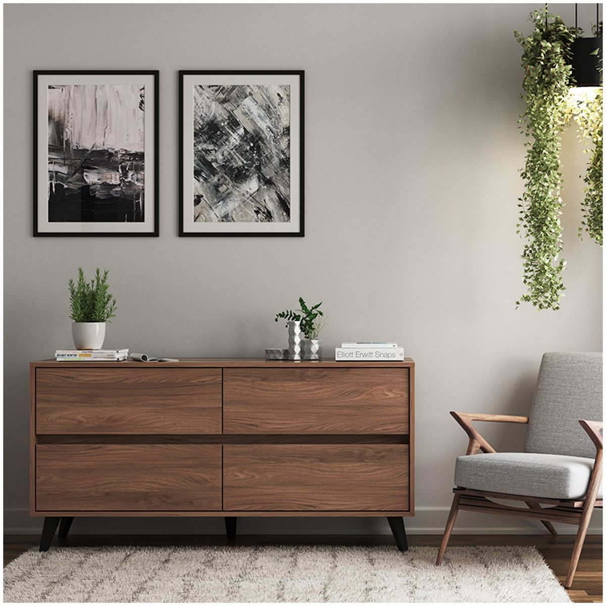 MEDULAR - Cómoda Atacama 4 cajones café Medular