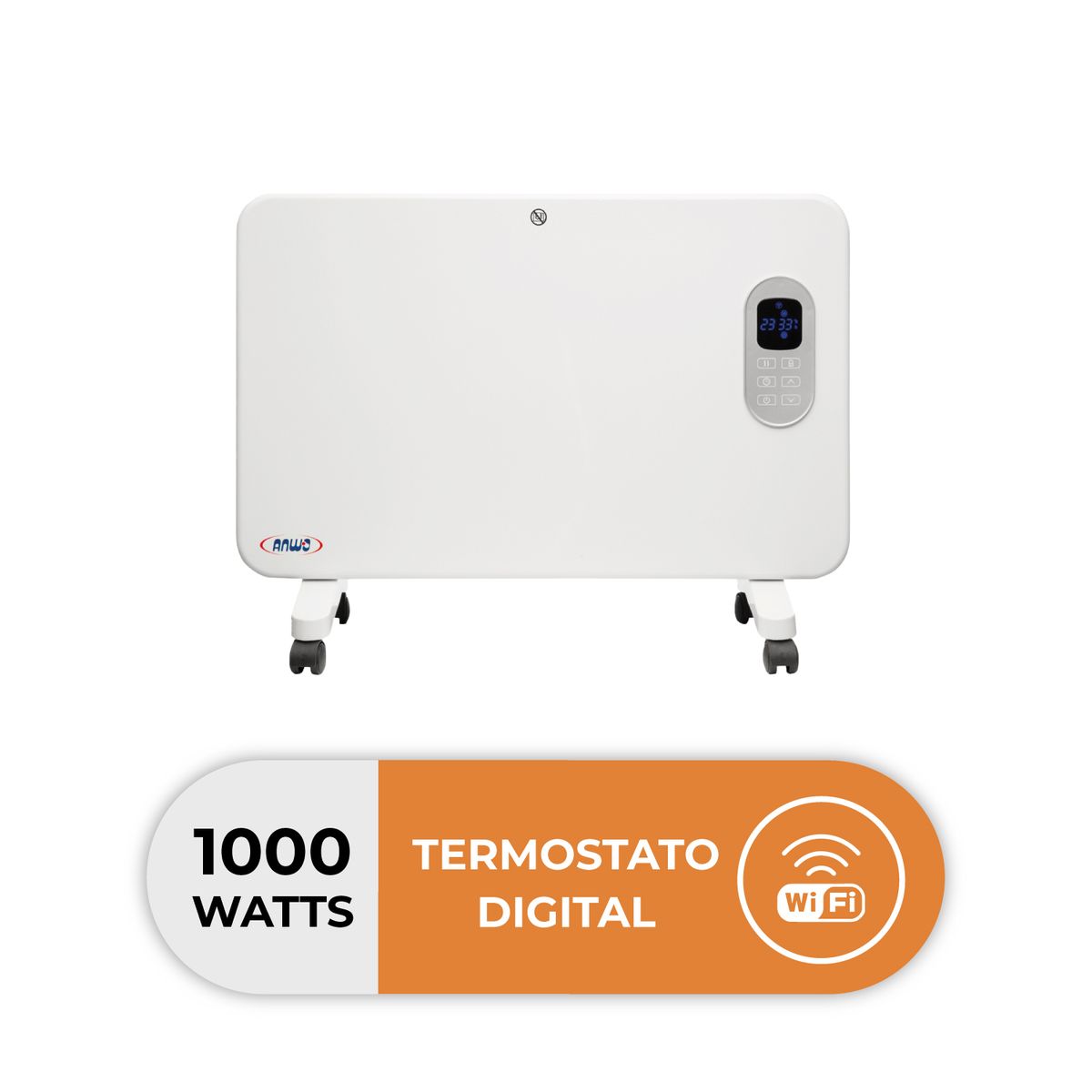 ANWO - Calefactor Estufa Eléctrica Portátil Anwo Convectivo Liso 1000W Wifi