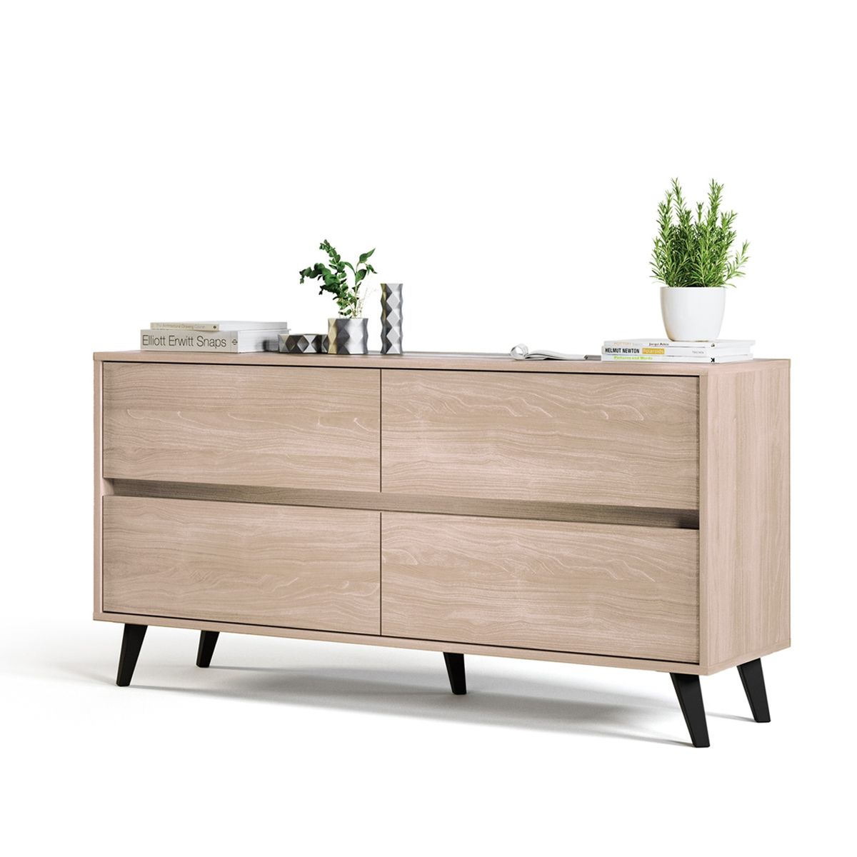 MEDULAR - Cómoda Atacama 4 cajones café claro Medular