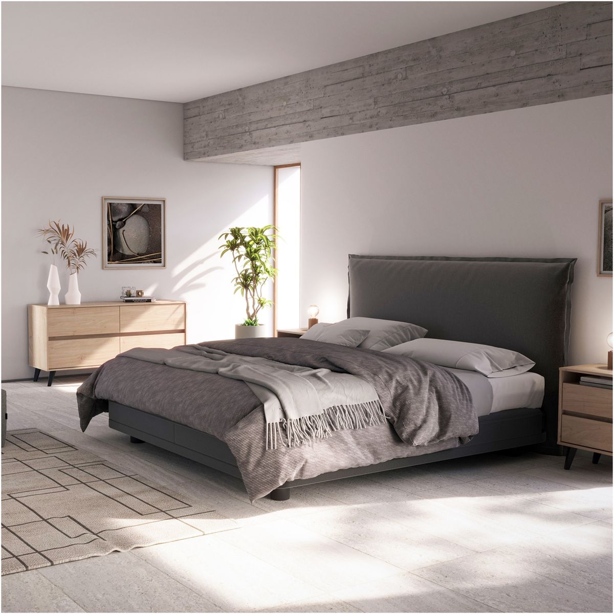 MEDULAR - Cómoda Atacama 4 cajones café claro Medular