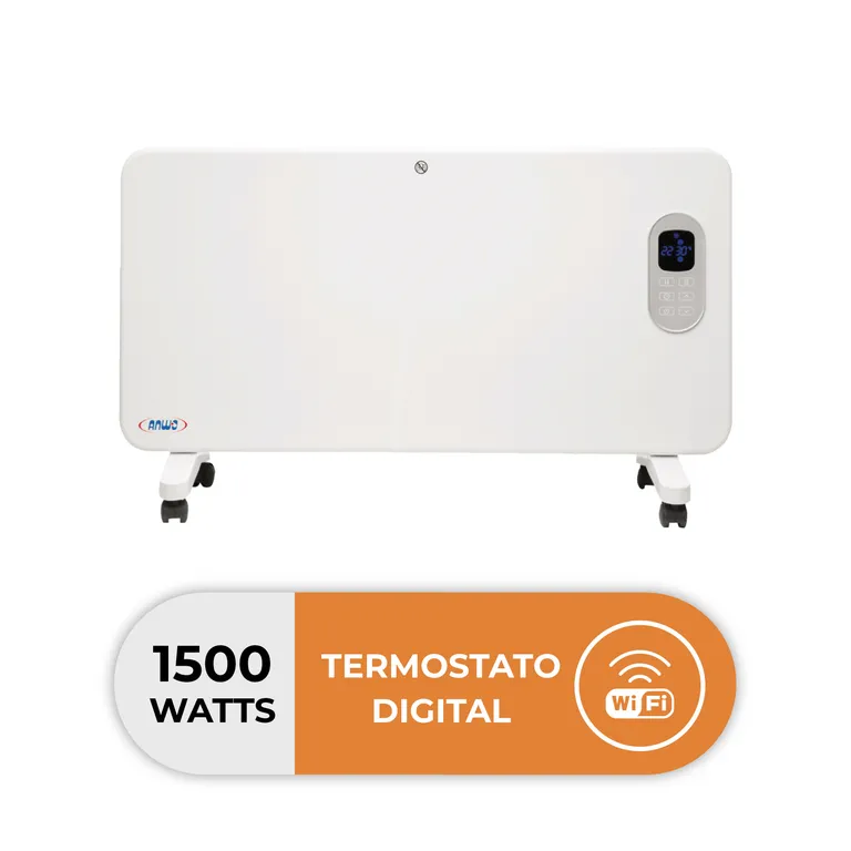 ANWO Calefactor Estufa Eléctrica Portátil Convectivo Liso 1500W Wifi