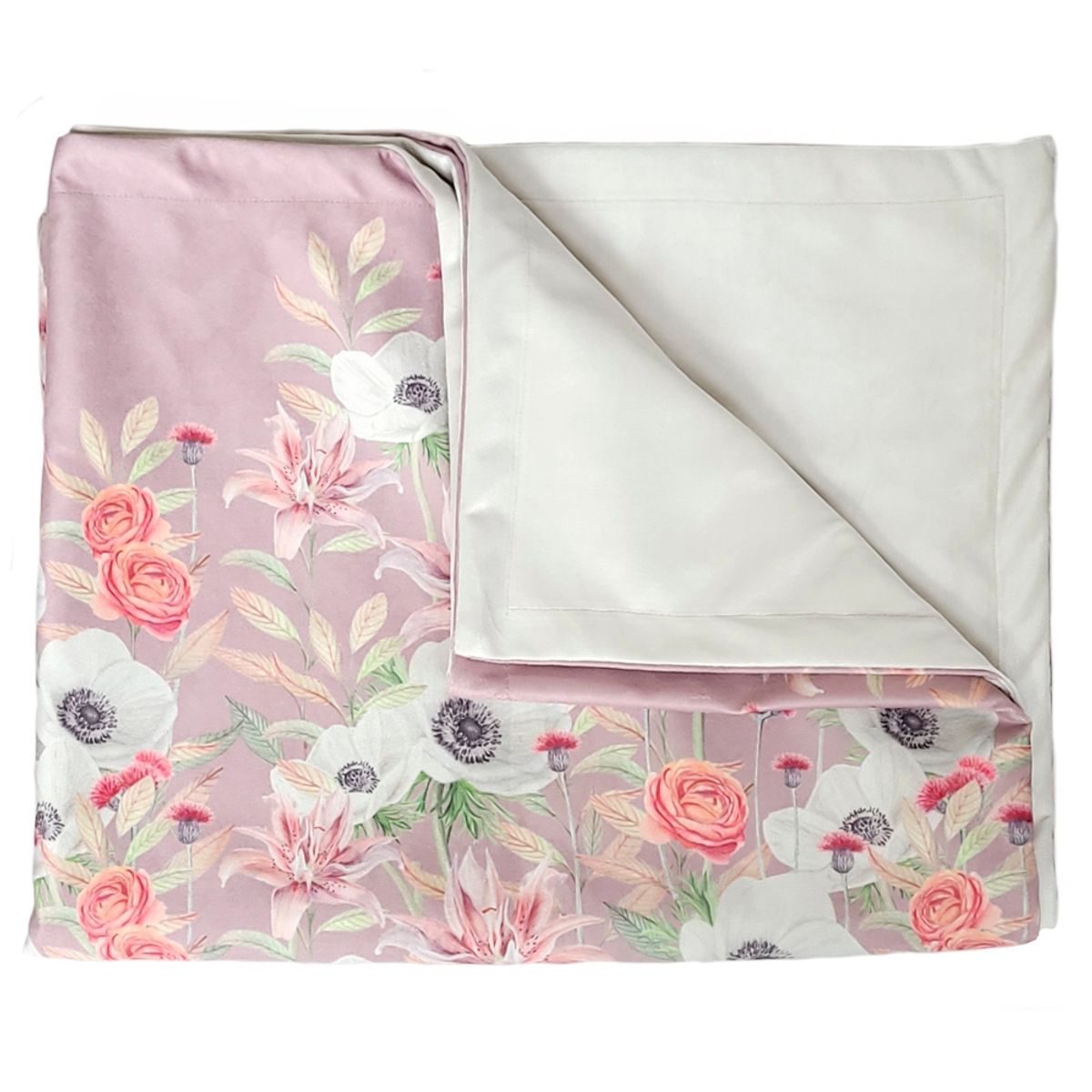 MARGARITA SCHEEL BY CASA ALVARINHO - PIECERA VELVET ANÉMONE BLANCA 220 X 90