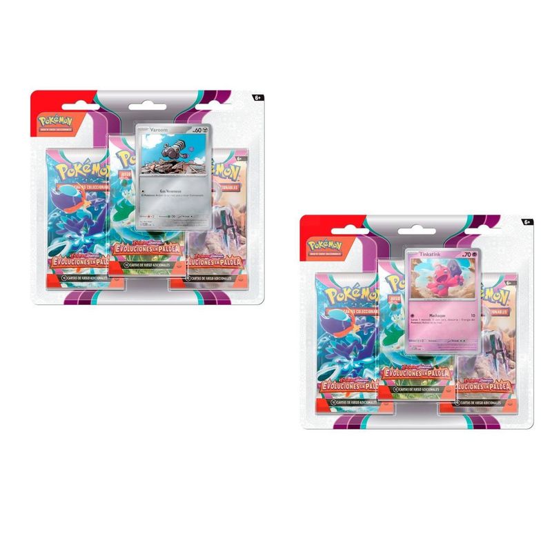 POKEMON - Juego de cartas Pokémon Paldea Evolved 3 Pack Blister (ESP)