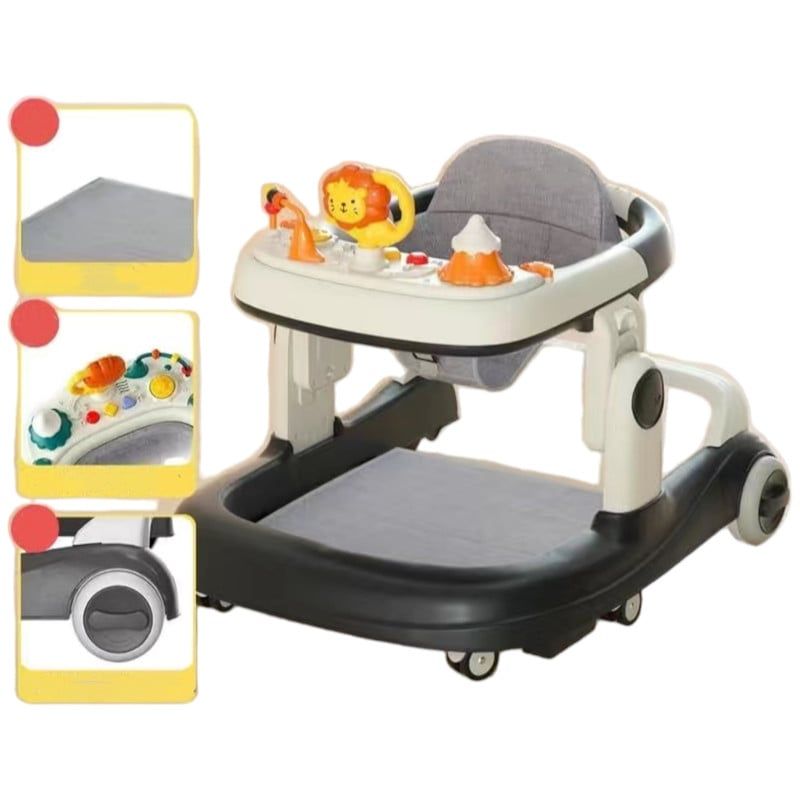 LUBABYCAS - Andador Con Apoya Pies Y Más Accesorios Lubabycas Negro
