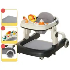LUBABYCAS - Andador Con Apoya Pies Y Más Accesorios Negro