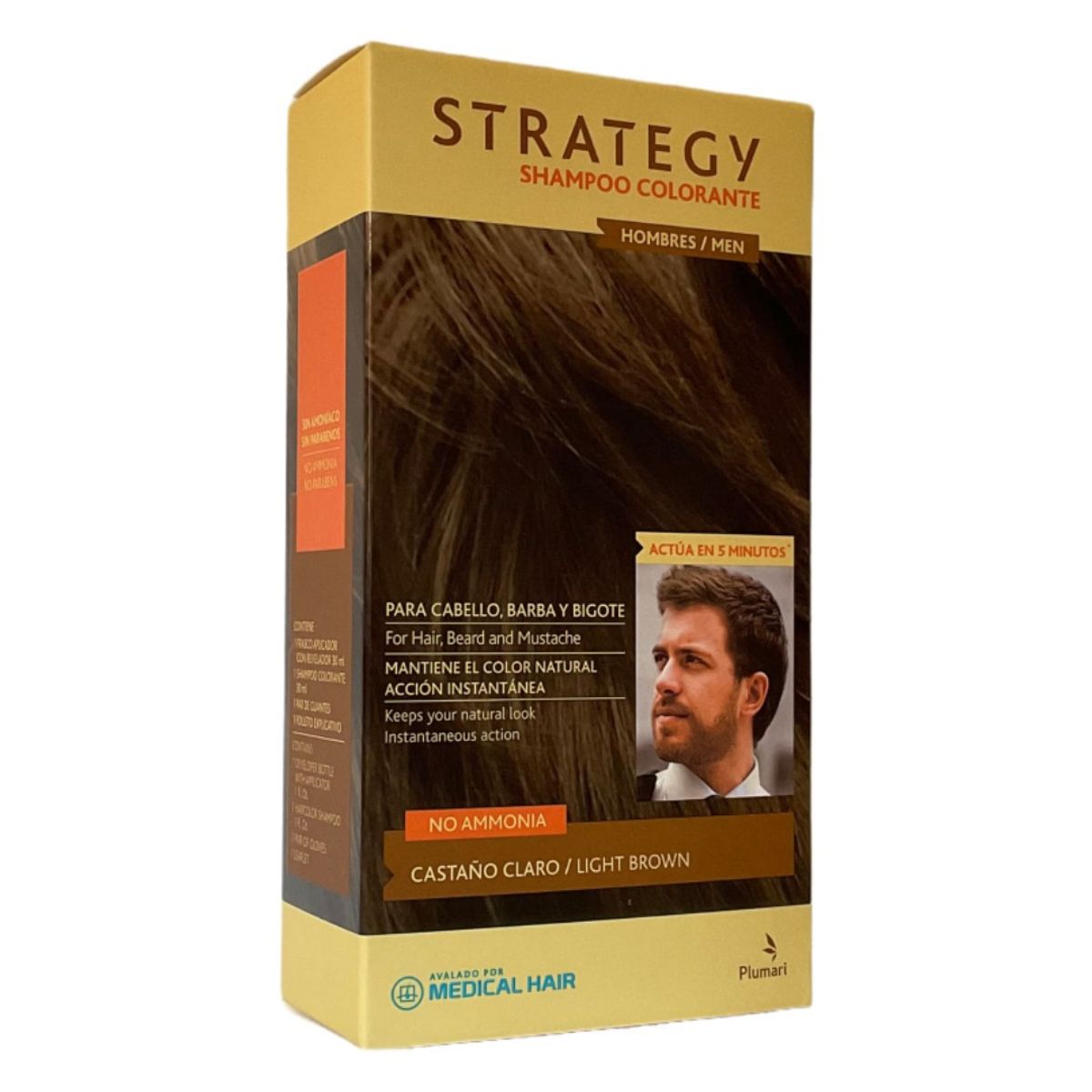 STRATEGY - Strategy Shampoo Colorante Castaño Claro Efecto Inmediato